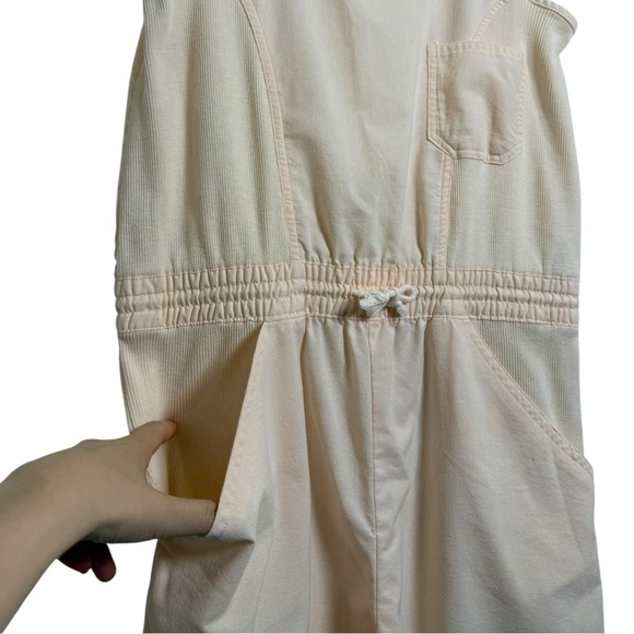 Vintage 90s Utility Jumpsuit Size Medium Sleeveless Drawstring Casual - Picture 5 of 7
